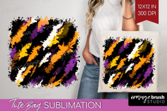 Halloween Tote Bag - Brush Stroke Tote Bag PNG Sublimation Product Image 1