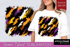 Halloween Square Tshirt Background - Brush Stroke PNG Product Image 1
