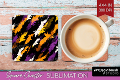 Halloween Square Coaster - Brush Stroke Coaster PNG Product Image 1