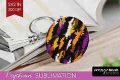 Halloween Keychain PNG - Brush Stroke Keychain Sublimation Product Image 1