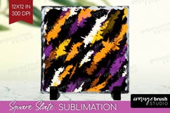 Halloween Slate PNG - Brush Stroke Square Slate Sublimation Product Image 1