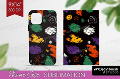 Halloween Phone Case PNG - Brush Stroke Case PNG Sublimation Product Image 1