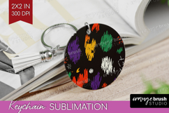 Halloween Keychain PNG - Brush Stroke Keychain Sublimation Product Image 1