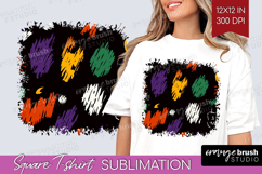 Halloween Square Tshirt Background - Brush Stroke PNG Product Image 1