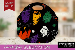 Halloween Lunch Bag - Brush Stroke Lunch Bug PNG Sublimation Product Image 1