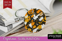 Halloween Keychain PNG - Brush Stroke Keychain Sublimation Product Image 1