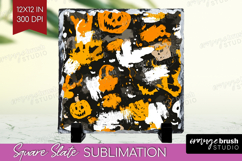 Halloween Slate PNG - Brush Stroke Square Slate Sublimation Product Image 1