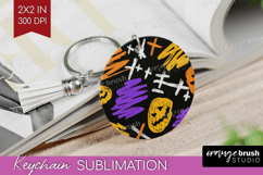 Halloween Keychain PNG - Brush Stroke Keychain Sublimation Product Image 1