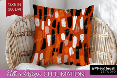 Halloween Pillow Sublimation - Brush Stroke Pillow Cover PNG Product Image 1