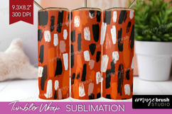 Halloween Tumbler Wrap - Brush Stroke Tumbler PNG Product Image 1