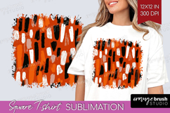 Halloween Square Tshirt Background - Brush Stroke PNG Product Image 1