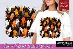 Halloween Square Tshirt Background - Brush Stroke PNG Product Image 1