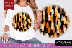 Halloween Round Tshirt Background - Brush Stroke PNG Product Image 1
