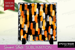 Halloween Slate PNG - Brush Stroke Square Slate Sublimation Product Image 1