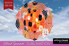 Halloween Wind Spinner Sublimation PNG - Brush Stroke Round Product Image 1