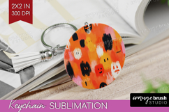 Halloween Keychain PNG - Brush Stroke Keychain Sublimation Product Image 1