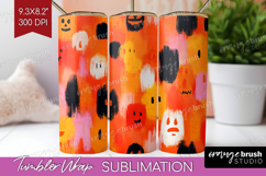 Halloween Tumbler Wrap - Brush Stroke Tumbler PNG Product Image 1
