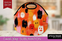 Halloween Lunch Bag - Brush Stroke Lunch Bug PNG Sublimation Product Image 1