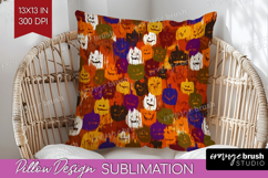 Halloween Pillow Sublimation - Brush Stroke Pillow Cover PNG Product Image 1
