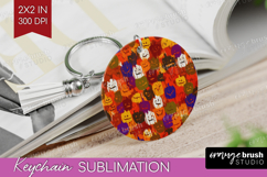 Halloween Keychain PNG - Brush Stroke Keychain Sublimation Product Image 1