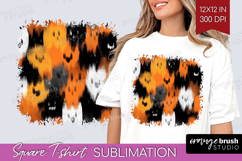 Halloween Square Tshirt Background - Brush Stroke PNG Product Image 1