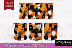 Halloween Mug Wrap - Brush Stroke Mug PNG Sublimation Product Image 1