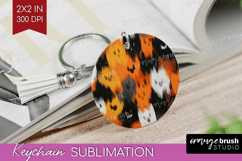 Halloween Keychain PNG - Brush Stroke Keychain Sublimation Product Image 1