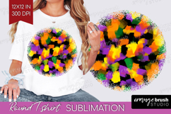 Halloween Round Tshirt Background - Brush Stroke PNG Product Image 1