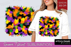 Halloween Square Tshirt Background - Brush Stroke PNG Product Image 1