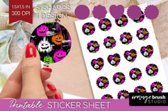 Halloween Round Sticker - Brush Stroke Printable Sticker Product Image 1