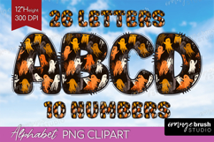 Halloween Doodle Alphabet Clipart - Brush Stroke Letters PNG Product Image 1
