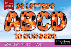Halloween Doodle Alphabet Clipart - Brush Stroke Letters PNG Product Image 1