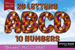 Halloween Doodle Alphabet Clipart - Brush Stroke Letters PNG Product Image 1