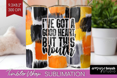 Sarcastic Halloween Quote Tumbler Wrap - Brush Stroke PNG Product Image 1