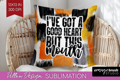 Sarcastic Halloween Quote Pillow Sublimation - Brush Stroke Product Image 1