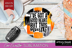 Sarcastic Halloween Quote Car Coaster - Brush Stroke Coaster Product Image 1