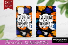 Sarcastic Halloween Quote Phone Case PNG - Brush Stroke Case Product Image 1