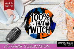 Halloween Quote Car Coaster - Sarcastic Coaster PNG Product Image 1