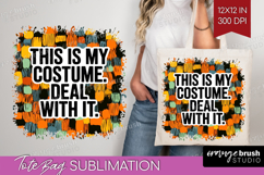 Halloween Quote Tote Bag - Sarcastic Tote Bag PNG Product Image 1