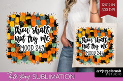 Sarcastic Halloween Quote Tote Bag - Brush Stroke Tote Bag Product Image 1