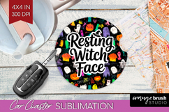 Halloween Quote Car Coaster - Sarcastic Coaster PNG Product Image 1