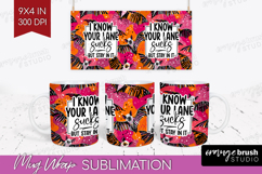 Sarcastic Halloween Quote Mug Wrap - Brush Stroke Mug PNG Product Image 1