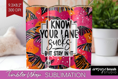 Sarcastic Halloween Quote Tumbler Wrap - Brush Stroke PNG Product Image 1