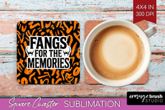 Halloween Quote Square Coaster - Sarcastic Coaster PNG Product Image 1