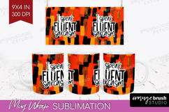 Sarcastic Halloween Quote Mug Wrap - Brush Stroke Mug PNG Product Image 1