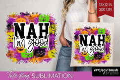 Sarcastic Halloween Quote Tote Bag - Brush Stroke Tote Bag Product Image 1