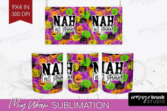 Sarcastic Halloween Quote Mug Wrap - Brush Stroke Mug PNG Product Image 1