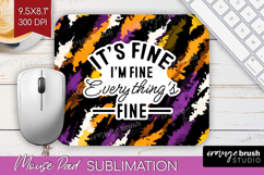 Sarcastic Halloween Quote Mouse Pad Sublimation - Brush PNG Product Image 1