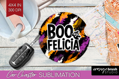 Halloween Quote Car Coaster - Sarcastic Coaster PNG Product Image 1