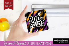 Halloween Quote Magnet Sublimation - Sarcastic Square Magnet Product Image 1